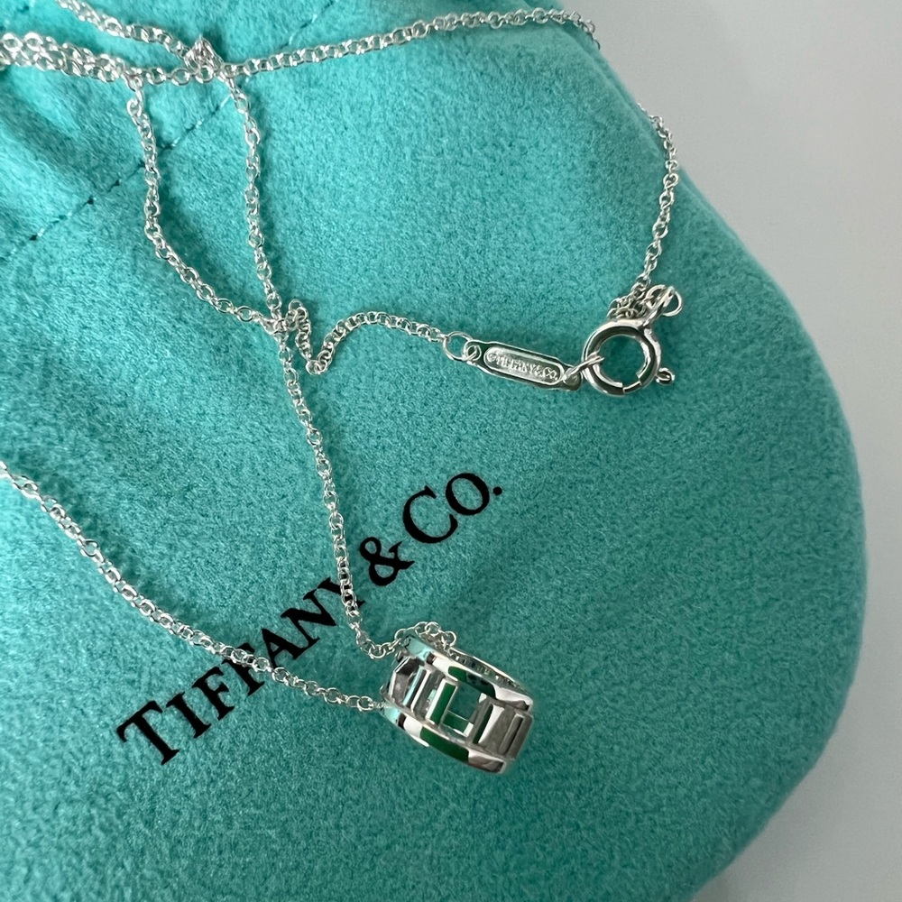 Tiffany & Co. Sterling Silver Open Atlas Pendant Necklace NEW